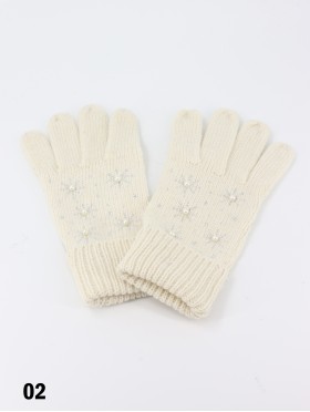 Fashion Knitted Gloves W/ Snowflake detail (Gloves Only)